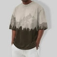 thumbnail image 2 of Qwertyu Oversized Tshirts for Men Short Sleeve Crew Neck Summer Shirts Casual Loose Cotton Vintage Tee Khaki S, 2 of 5