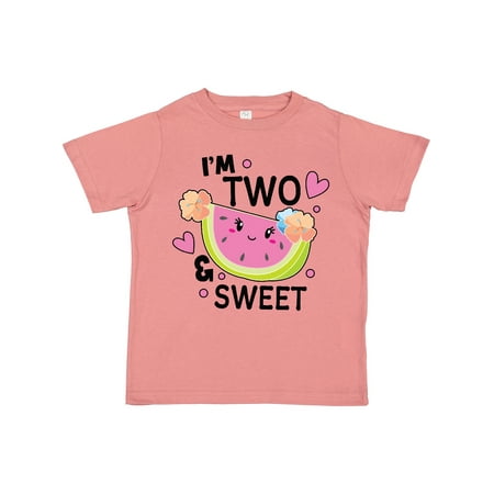

Inktastic I m Two and Sweet with Cute Watermelon Gift Toddler Toddler Girl T-Shirt