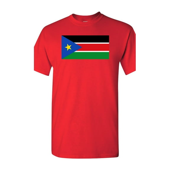 South Sudan Country Flag Adult DT T-Shirt Tee