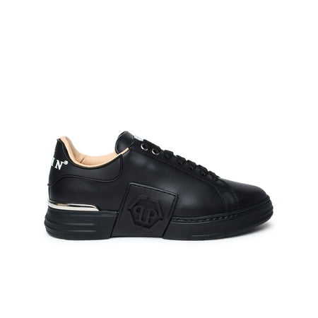

Philipp Plein Man Exagon Sneakers In Black Nappa Leather