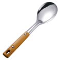 thumbnail image 1 of Stainless Steel Cooking Utensil Heat Proof Slotted Ladle Spoon Rice Ladle, 1 of 9