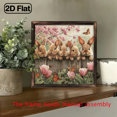 thumbnail image 5 of 2D Flat, Cartoon Bunny Heart Sign wooden board painting. 1pc for Nursery Kids Bedroom Living Room Porch Garden Family Friends Animal Lovers Gift Spring Home Decor.8x8in, 5 of 9