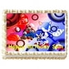 Edible Mario Themed Birthday Party Cake Topper Image Sonic Decoration Frosting 1/4 Sheet