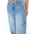 thumbnail image 5 of Celebrity Pink Women's and Women's Plus Cargo Wide Leg Jeans, Sizes XS-4X, 5 of 5
