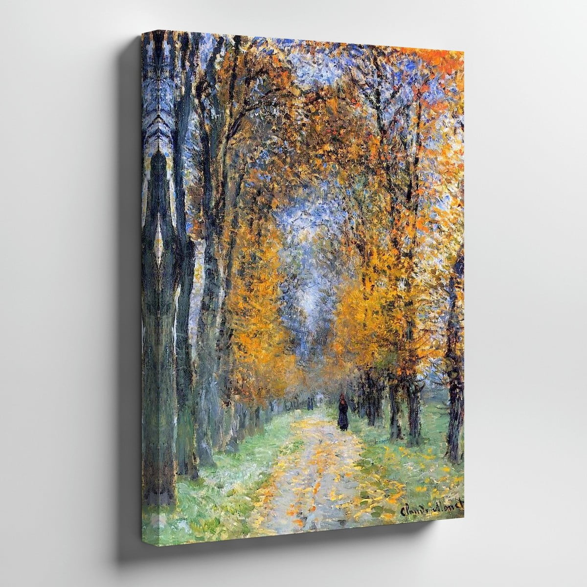Impressionist Autumn Path Wall Art Print Forest Landscape Decor