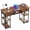 Brown RUST, variant on edx Small Desk with Drawers & Iron Hook, 32 Inch Computer Desk,White Vanity Desk with Storage Bag Modern Gaming Writing Desk Study Table for Home Office, White