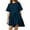 Navy, variant on NXMZXB Womens Summer Crew Neck Short Sleeve Dress Patchwork Pleated A Line Beach Boho Sundress Loose Flowy Athletic Tennis Mini Dress Blue XXL