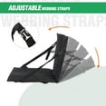 thumbnail image 4 of OhhGo Portable Stadium Seat Cushion with Backrest, Folding Bleacher Seats Cushion Indoor & Outdoor Folding Chair Cushion with Back Support for Adults Sports Outing, Camping Travelling (Black), 4 of 12