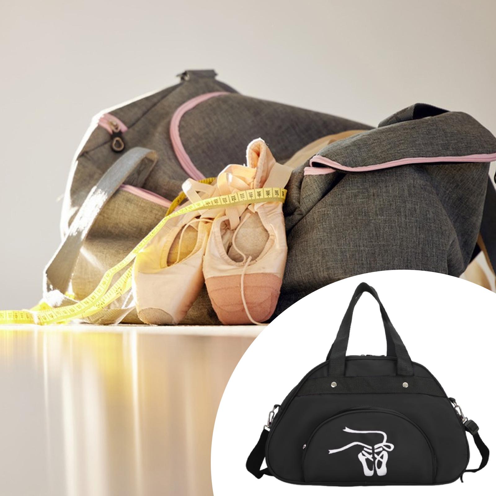 Dance Bag Sport Gym Duffle Overnight Shoe Storage Nylon Fabric for Women Girls Ballet Studio Use