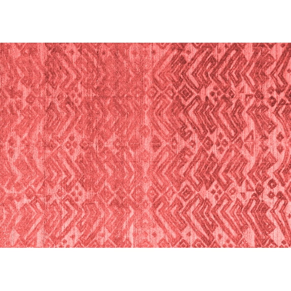 Ahgly Company Indoor Rectangle Abstract Red Modern Area Rugs, 6' x 9'