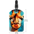thumbnail image 6 of Square 2Pack PU Leather Giraffe Cruise Luggage Tag with Privacy Cover and Name ID Tag for Travel Handbags Backpacks Luggage Tags, 6 of 6
