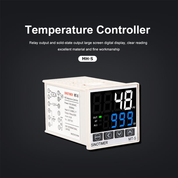 Regulador de temperatura de salida de relé de termostato PID digital de 50/60 HZ (MT-S)