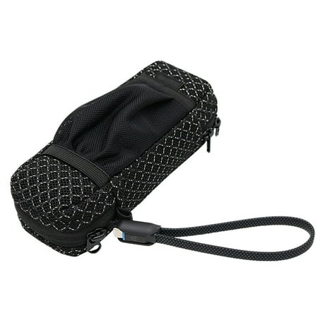 Splashproof Storage Bag with Wrist Lanyard Protable Shockproof Soft Pouch