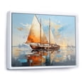 thumbnail image 2 of Designart "Boat Simplicity Regatta I" Boat Floater Framed Wall Decor, 2 of 7
