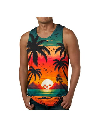 Waldeal Mens Casual Palm Tree Sleeveless Beach Tank Tops Cool Fitness Shirt  Size S-3XL : : Clothing, Shoes & Accessories