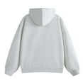 thumbnail image 3 of HUITKMM Oversized Hoodies Spring and Autumn Men's Thin Hooded Sweatshirt Bottom Drop Shoulder Shirt Solid Color Tops, 3 of 3