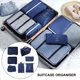 thumbnail image 4 of Juego de Bolsas de Ropa de 7 Piezas, Organizador de Maletas Multifuncional Cuadrado, Organizador de Maletas, Organizador de Maletas, Viaje de Vacaciones, Cuadrado, Azul Marino, 4 of 5