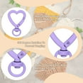 thumbnail image 3 of Uxcell Heart Shape Swivel Buckles, Zinc Alloy Spring Snap Keychain Clip Hanging Snap Hooks for DIY Crafts Key Chains Bag Purse Purple, 3 of 7