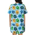 thumbnail image 6 of Fotbe Cartoon Monster Print Pajama Set for Women 2 Piece Loungewear Short Sleeve Tops and Shorts Set Soft Sleepwear-Large, 6 of 7