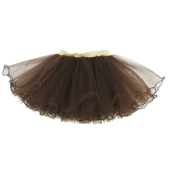 Wenchoice Gold Elastic Brown Tutu Skirt Girl'S Xl(7Y-8Y)