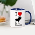 thumbnail image 3 of CafePress - I Heart Moose - 11 oz Ceramic Mug - Novelty Coffee Tea Cup, 3 of 4