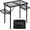 Black, variant on FASCK Folding Grill Table, Lightweight Height Adjustable Aluminum Table with Mesh Desktop and Mesh Bag for Outdoor Camping Picnic BBQ, 2 Feet, Sliver