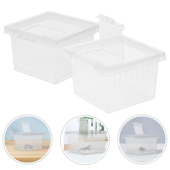 BESTYASH 20Pcs Hatching Box Transparent Plastic Container For Crickets Keeping