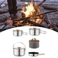 thumbnail image 6 of Camping Cookware Cookset Nonstick Tableware Frying Pan Cooking Set Outdoor Pot for Dinner Indoors Hiking Campfire Family without kettle, 6 of 8