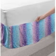 thumbnail image 2 of Abstract Bed Skirt, Dreamy Illustration Theme Colorful Dots Pattern in Mermaid Tones Design, Elastic Bedskirt Dust Ruffle Wrap Around for Bedding Decor, 4 Sizes, Pale Blue Lavender, by Ambesonne, 2 of 2