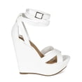 thumbnail image 2 of New Women Breckelles Vivi-24 Leathrette Open Toe Strappy Platform Wedge Sandal, 2 of 6