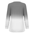 thumbnail image 5 of Inleife Fall Tops for Women Women's Casual Solid Color Long-Sleeved Loose Round Neck Non-Positioned Top, 5 of 5
