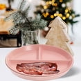thumbnail image 3 of Assiette en Céramique à Trois Compartiments Assiette Ménagère pour Déjeuner Régime Assiette de Repas Assiette Compartimentée pour Enfants, 3 of 9