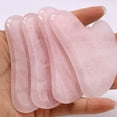 thumbnail image 5 of Natural Rose Quartz Stone Guasha Facial Face Neck Body Gua Sha Board Massager, 5 of 7