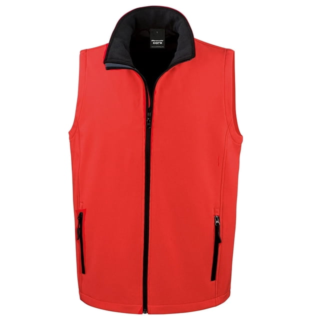 Result Gilet Sans Manches Coquille Souple Imprimable pour Hommes