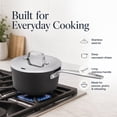 thumbnail image 6 of Alva Maestro Nonstick Ceramic Saucepan with Lid 2Qt. - Easy to Clean, Oven Safe and Made without Harmful Chemicals - Induction and All Stovetop Compatible with Even Heat Distribution, 6 of 10