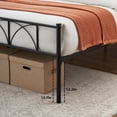 thumbnail image 3 of King Size Sturdy Modern Stylish Iron Bed Frame with Headboard and Footboard Metal Platform Bed - Simple Assembly, No Box Spring Needed, Under Bed Storage, 3 of 7