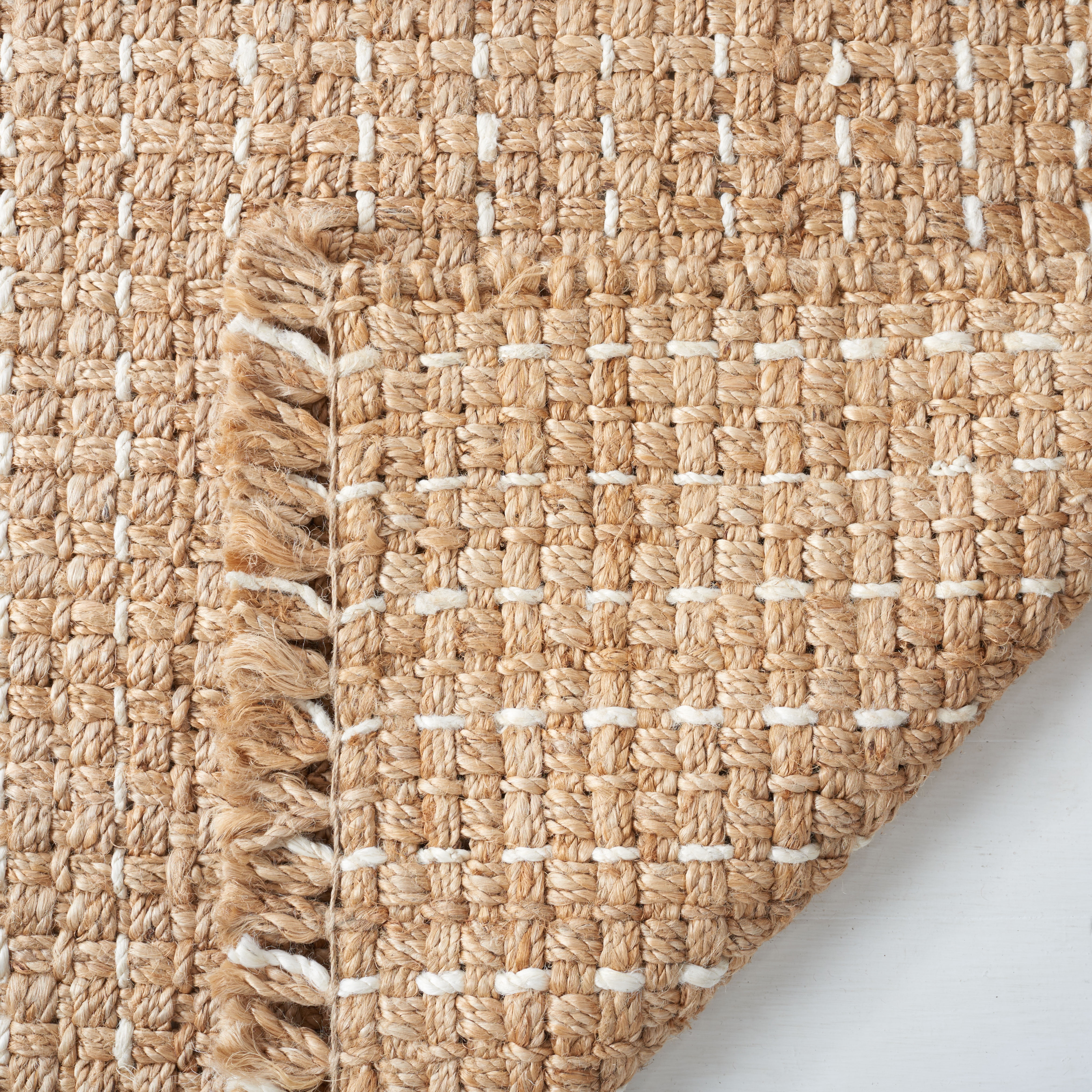 SAFAVIEH Natural Fiber Ilarion Solid Area Rug, Natural/Bleach, 4' x 6'