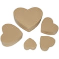 thumbnail image 1 of 5 PCS Heart-Shaped Kraft Boxes, Heart Shape Mache Box, Heart Paper Box with Lid, Kraft Paper Gift Box, Perfect for DIY Crafting, Gift Packaging, Candy Storage, Holiday Decorations, 1 of 5