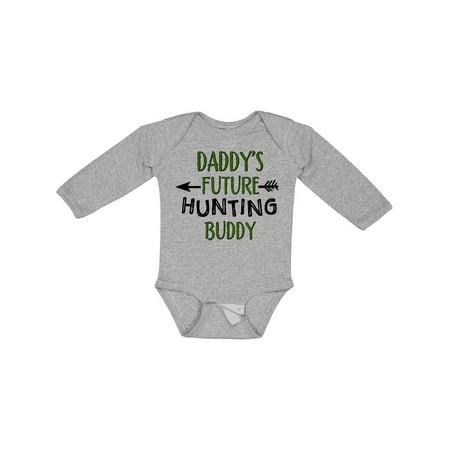 

Inktastic Daddys Future Hunting Buddy Gift Baby Boy or Baby Girl Long Sleeve Bodysuit