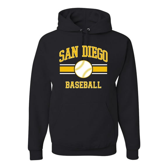 Wild Bobby City of San Diego Baseball Fantasy Fan Sports Unisex Hoodie Sweatshirt, Black, Small
