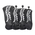 thumbnail image 2 of harper 4 Pieces Wood Golf Head Covers Set, Golf Wood Club Headcovers, Waterproof Putter Black, 2 of 10