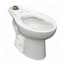 MADERA FLOWISE EVERCLEAN TOILET BOWL, TOP SPUD WITH SLOTTED RIM FOR BEDPAN, WHITE