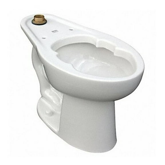 MADERA FLOWISE EVERCLEAN TOILET BOWL, TOP SPUD WITH SLOTTED RIM FOR BEDPAN, WHITE