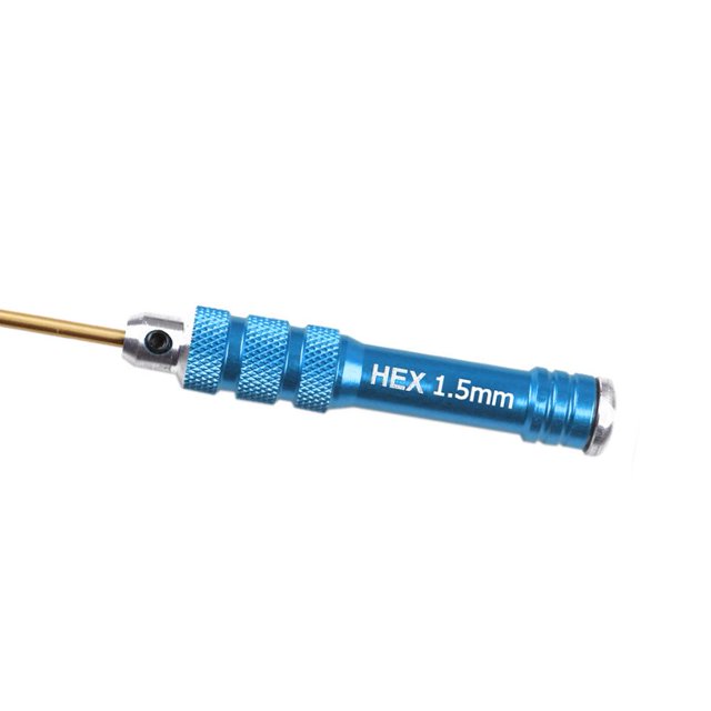Juego de herramientas de destornillador hexagonal con mango azul HSS para Ndcxsfigh herramientas de reparación de drones (15 mm)