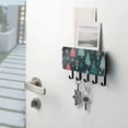 thumbnail image 5 of Christmas Trees Green Mail Holder Organizer Wall Mount with Shelf Key Holder Key Rack with 5 Key Hooks for Wall Decorative, 5 of 6