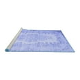 thumbnail image 2 of Ahgly Company Machine Washable Indoor Square Persian Blue Traditional Area Rugs, 8' Square, 2 of 4