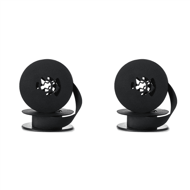 2Pcs Typewriter Ribbon Twin Spool Typewriter Ribbon Ink Twin Spool Ink Replacement Part for Most Typewriter (Black)