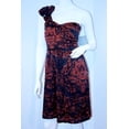 thumbnail image 1 of ANDREW MARC New York MD1E9308 Garnet Black RUFFLED Sleeve DRESS Paisley ( 4 ), 1 of 2