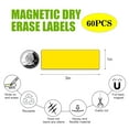 thumbnail image 3 of Holzlrgus Dry Erase Magnetic Labels (1x3",Pack of 60),Write On Magnets Sticker,Real Waterproof/Reusable for Classroom&Office&Cabinet&whiteboard&Fridge&More (White), 3 of 6