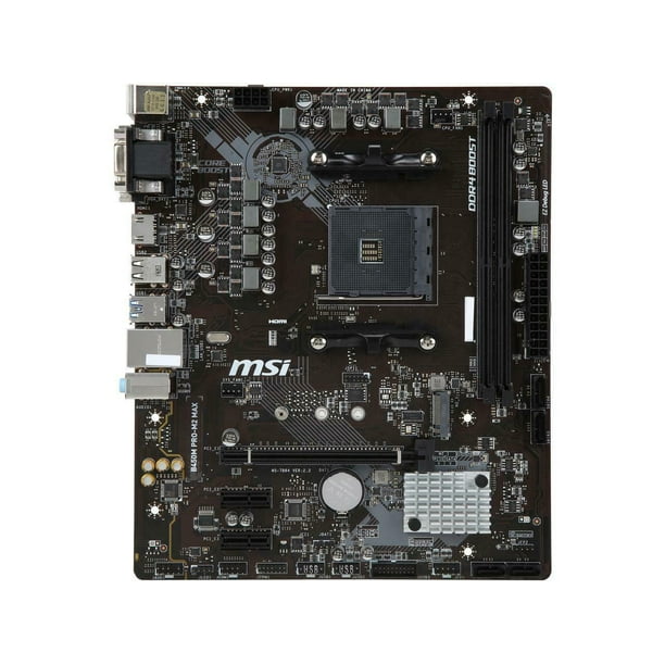 Msi Pro B450m Pro M2 Max Am4 Amd B450 Sata 6gb S Micro Atx Amd Motherboard Walmart Com Walmart Com